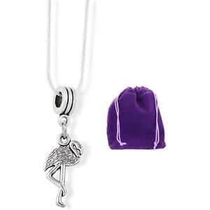 Flamingo Bird Charm Necklace Pendant Jewelry